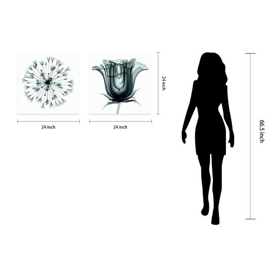 Empire Art Direct 24" x 24" African Bluebell Rose Veil Frameless Printed Tempered Glass Wall Art Set